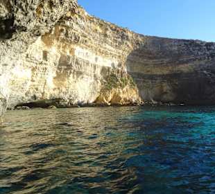 Mit dem Speeedboot vor Comino