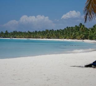 Blick am Strand von Saona