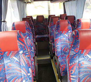 Wir hatten den Bus ganz für uns allein