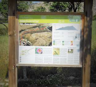 Schild bei Tourstart