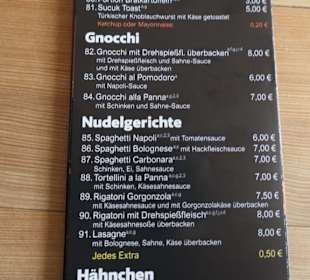 Speisenangebot / Flyer