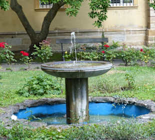 A09 - linker Springbrunnen im Garten