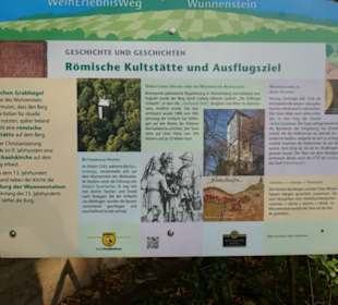 Hinweissschild: Römische Kultstätte