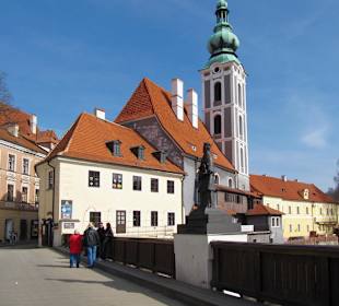 V historické části Českého Krumlova