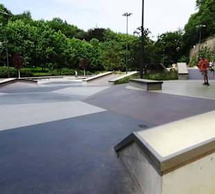 Auf dem Parcours des Skateparks