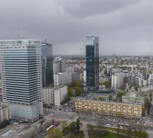 Kulturpalast: Blick vom 30. Stock auf Warschau