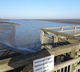 Ende des Wattensteges mit Aussichtsplattform