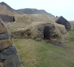 Im Freilicht Teil des Heimatmuseums Skógar