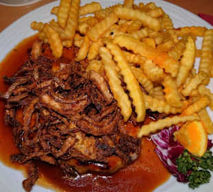 Holzfällerschnitzel in der Alten Mühle