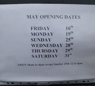 Öffnungszeiten. bei Kreuzfahrtschiffen immer offen