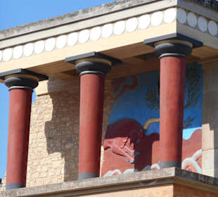 Mural with a bull 