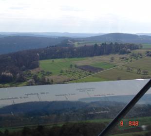 Blick vom Aussichtsturm auf dem Uissigheimer Stahl
