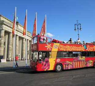 Einer unserer roten City Sightseeing-Busse