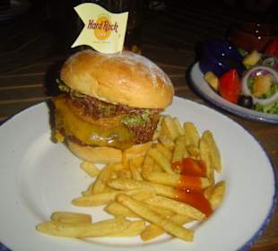 Burger im Hard Rock Cafe