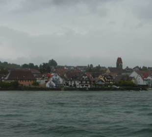 Blick vom Linienschiff auf Hagnau