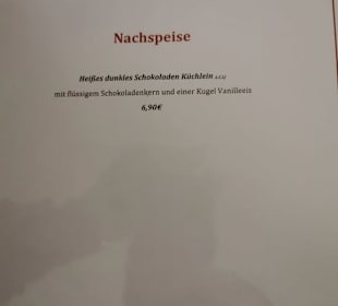 Speisenkarte