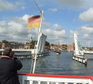 Blick vom Raddampfer in Kappeln
