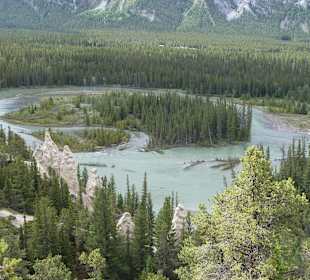 Hoodoos mit Bow River