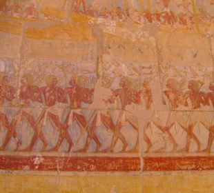 Wandmalerei im Hatschepsut-Tempel