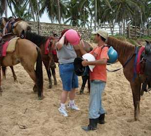 Reiten am Strand bei der Mega Truck Safari