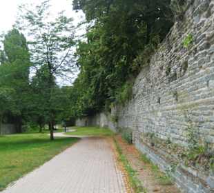 Zurück durch die Wallanlage beim Osthofentor