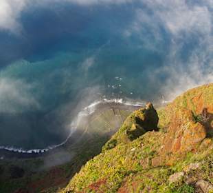 Blick 580 m in die Tiefe