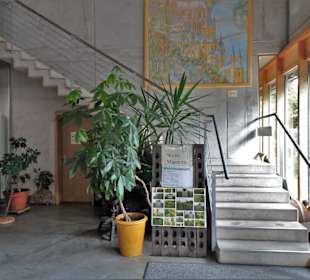 Zugang zum Museum im ersten Stockwerk des Hauses