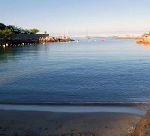 Strand früh morgens