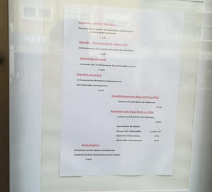 Die Speisekarte
