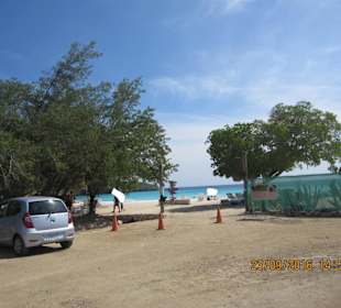 Parkplatz am Eingang zum Cas Abao