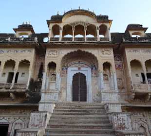 Alte verzierte Häuser in Mandawa