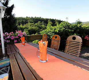 Bier- und Kaffeegarten hinter dem Gasthaus