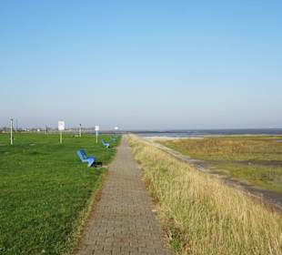 Die Promenade am Strand Burhave