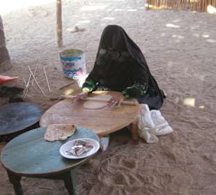 Brotbacken während der Quad-Tour