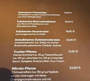 Speisekarte 