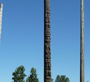 Totempfähle in Kispiox Village