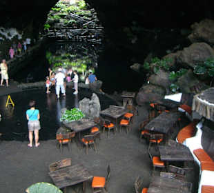 Blick auf den Catering Bereich von oben