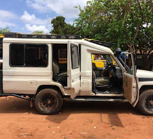 Der Jeep mit dem wir auf Safari gingen