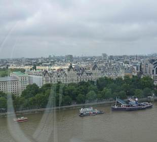 Blick aus der Gondel auf London
