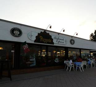 Shops and Restaurants at Sea Front in Dahme
