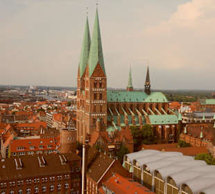 Abendlicher Blick auf die Innenstadt