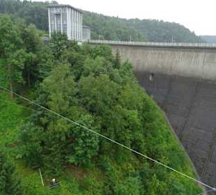Blick auf die Staumauer Rappbode