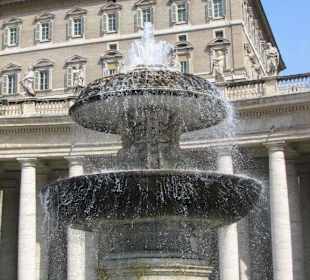 Fountain in piazza san pietro
