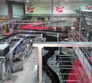 In der Flaschenabfüllung der Brauerei Stiegl