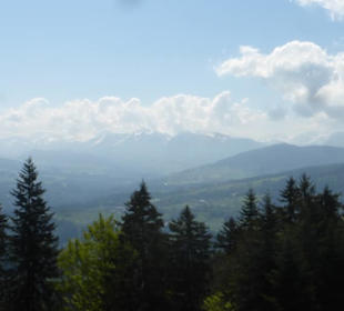Ausblick zwischen Bergstation zur Pfänderspitze