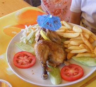 halbes Hähnchen