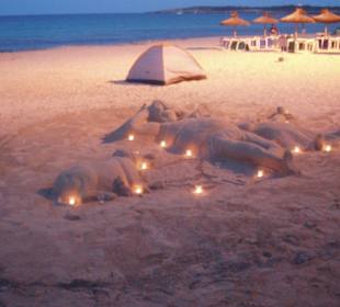 Sandgemälde an der Promenade