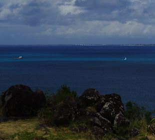 Blick von Fort Louis im Hintergund Anguilla