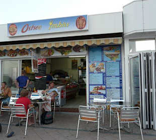 Shops and Restaurants at Sea Front in Dahme