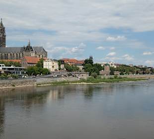 Blick von der Hubbrücke zur Altstadt